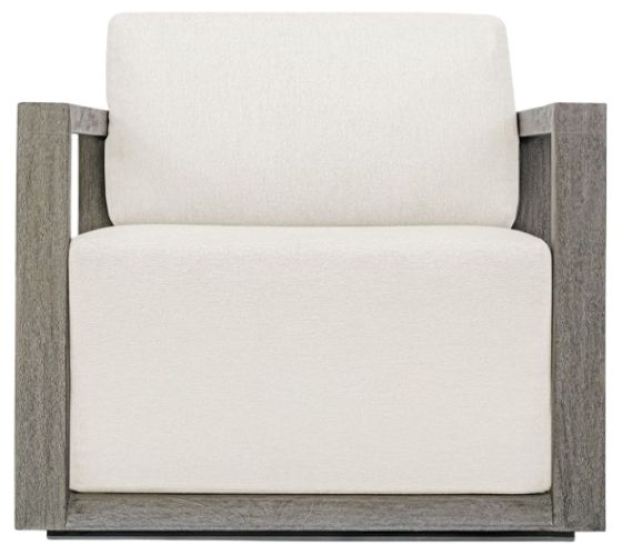 Uttermost® Uttermost® Remsen Weathered Gray/Oyster Wood Indoor-Outdoor Gray Lounge Chair with Cushion-3