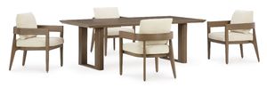Earthline Dark Brown Aluminum 5 Piece Outdoor Set