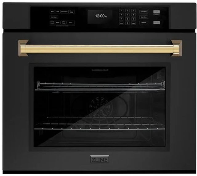 ZLINE Autograph Edition Professional 30" Black Stainless Steel Single Electric Wall Oven-0