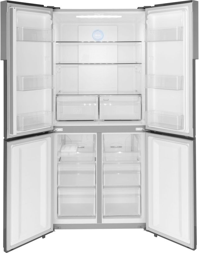 Haier 16.4 Cu. Ft. Stainless Steel Counter Depth Quad Door Refrigerator-3