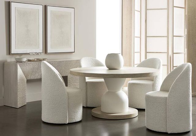 Bernhardt Solaria Dune Dining Table with Fossil Pedestal -1
