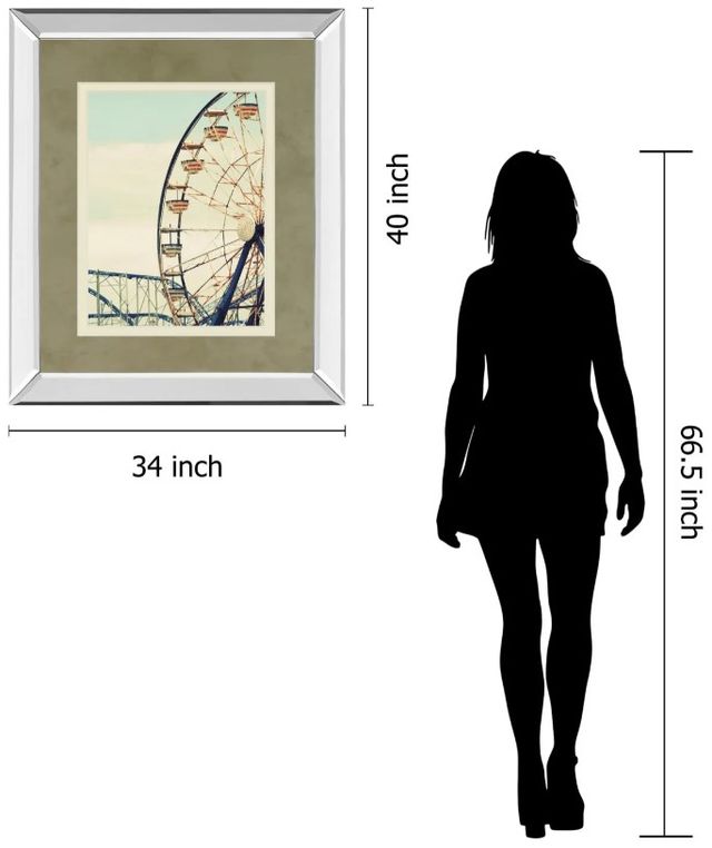 Classy Art Retro Ferris by Gail Peck Mirror Framed Wall Art-2
