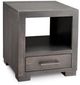 Handstone Customizable Steel City Natural Weathered End Table-0