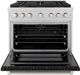 ZLINE Paramount 36" Satin Stainless Steel Pro Style Dual Fuel Range with Black Matte Door-1