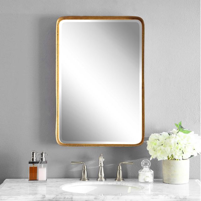 Uttermost® Crofton Antique Gold Vanity Mirror-2