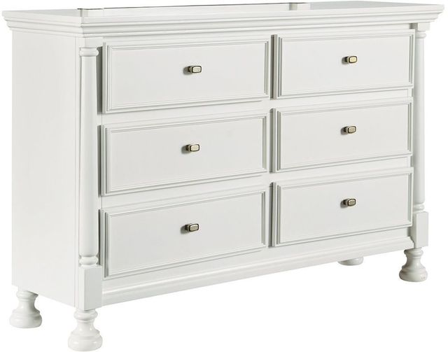 Signature Design by Ashley® Kaslyn 5-Piece White Queen Panel Headboard Bed Set-2