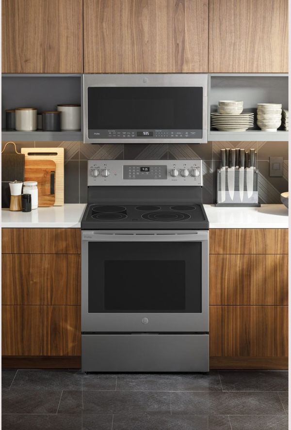 GE Profile 30" Fingerprint Resistant Stainless Steel Freestanding Electric Range