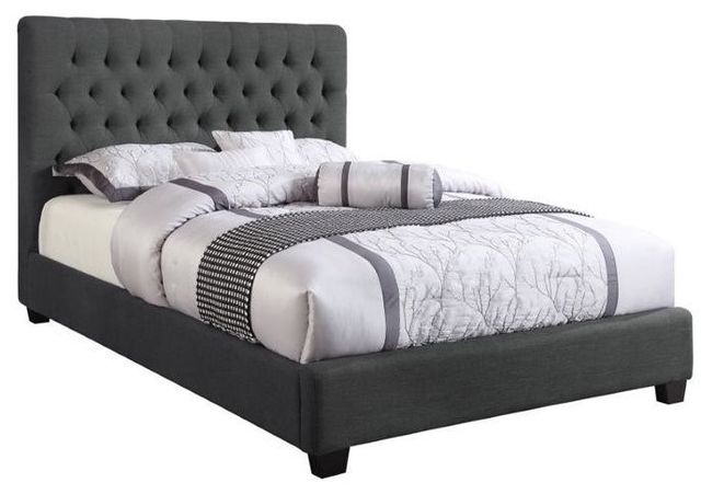 Coaster® Chloe Charcoal Queen Upholstered Bed-0