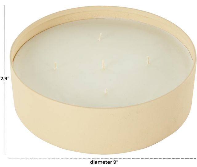 Deco Marche Beige Juicy Black Cherries Scented 5-Wick Candle with White Wax-2