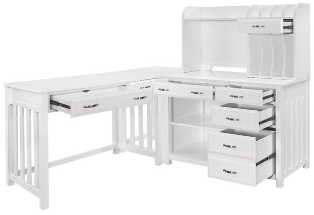 Homelegance® Blanche 4-Piece White Office Desk Set-2