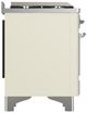 Ilve® Majestic III 48" Antique White Pro Style Dual Fuel Natural Gas Range with Solid Door and Chrome Trim-4