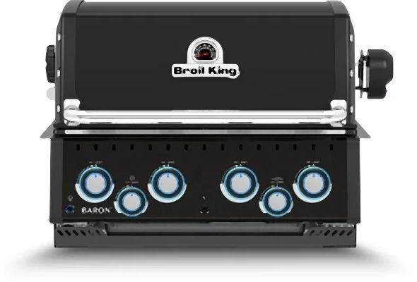 Broil King® Baron™ 490 4-Burner Black/Stainless Steel Built-In Liquid Propane Grill-0
