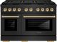 ZLINE Paramount Series Autograph Edition 48" Black Stainless Steel Pro Style Gas Range with Polished Gold Accents -0