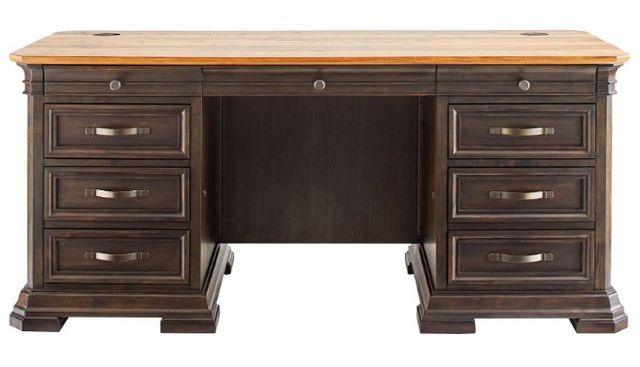 Martin Furniture Sonoma Dark Roast Double Pedestal Desk-1