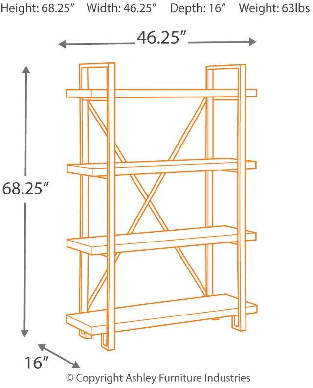 Signature Design by Ashley® Forestmin Brown/Black Bookcase-1