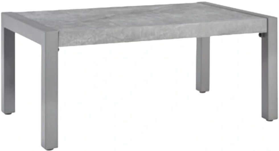 Signature Design by Ashley® Hurley Park Gray Aluminum/Stone Outdoor Cocktail Table