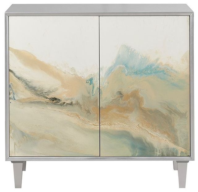 Olliix by Madison Park Bering Silver Multi 2 Door Abstract Modern Accent Chest-0