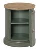 Hammary® Chastain Woodfield Brown Round Accent Table with Green Base-2