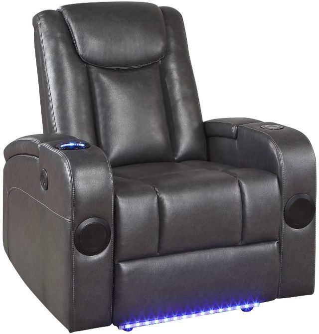 Mazin Furniture Turbo II Brownish-Grey Power Reclining Chair-2