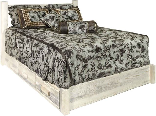 Montana Woodworks® Homestead Clear Lacquer King Platform Bed with Storage-0