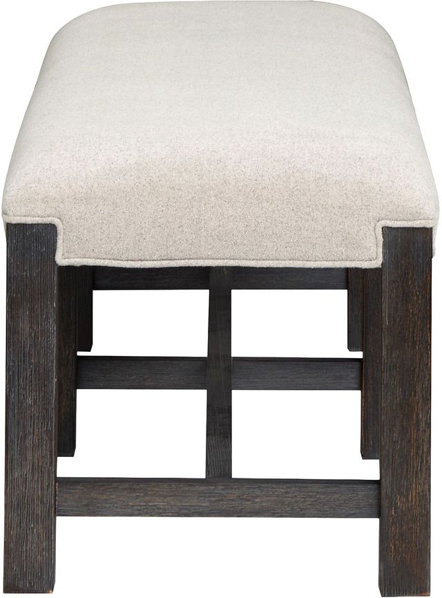 Magnussen Home® Plum Creek Elite Dove/Ravenwood Black Bench with Upholstered Seat-2
