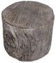 A & B Home Gray Medium Round Tree Stump Cement Stool-0