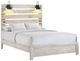 Elements International Fort Worth White Full Panel Bed with Lights-0