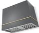 La Cornue CornuFé Loge 44" Graphite Wall Mounted Range Hood with Polished Brass Trim-0