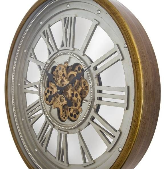 YHD Gold/Pewter Wall Clock-1