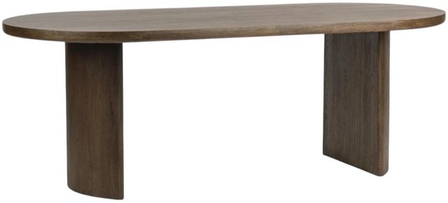 Classic Home Estelle Soft Cocoa 84" Oval Dining Table-0