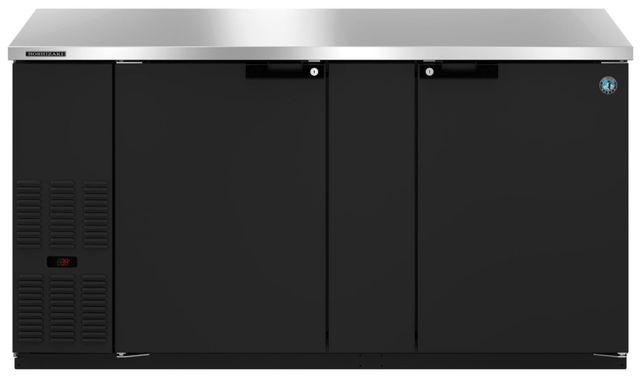 Hoshizaki Back Bar 70" 21.8 Cu. Ft. Black Vinyl Two Section Refrigerator-0