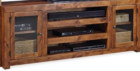 aspenhome® Contemporary Alder Lifestyle Fruitwood 72" Entertainment Wall-1