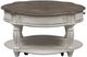 Liberty Furniture Magnolia Weathered Bark Cocktail Table with Antique White Base-2