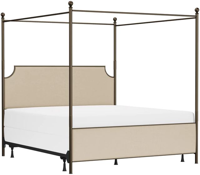HH2 Home McArthur Beige/Bronze King Canopy Bed-0