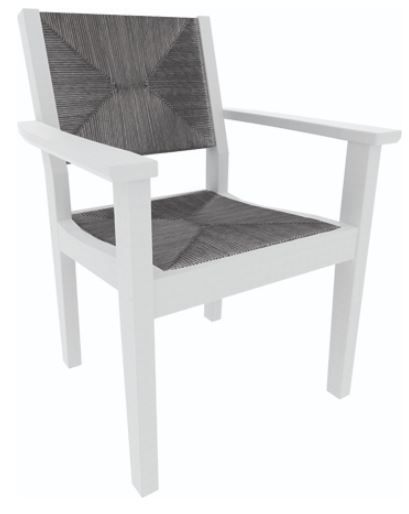 Seaside Casual Greenwich Dining Arm Chair Woven-0