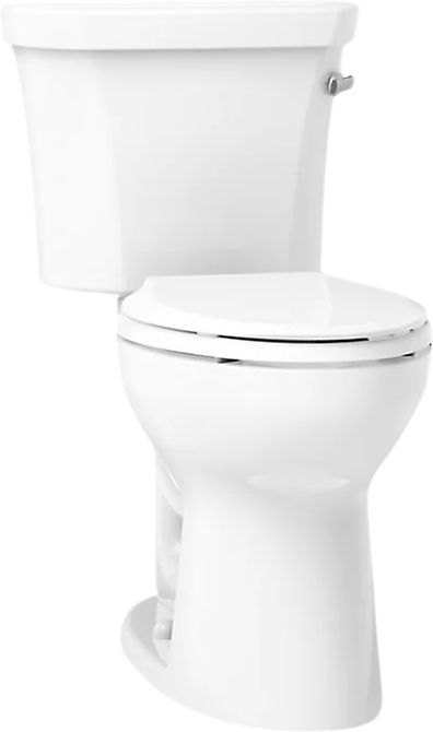 KOHLER® Highline® White 2-Piece Right-Hand Trip Elongated Toilet, 1.28 Gpf with Insuliner® Tank and 2" Fully Glazed Trapway-0