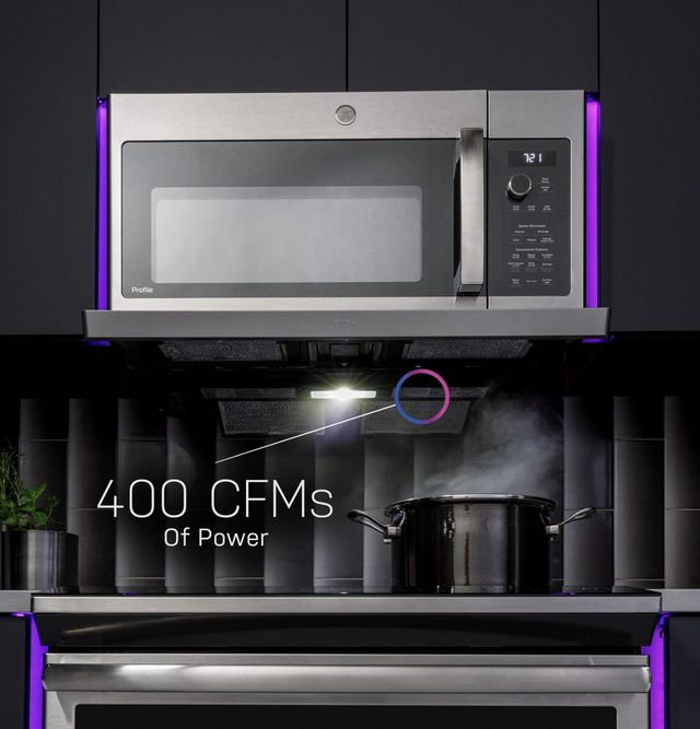 GE Profile™ 2.2 Cu. Ft. Stainless Steel Over The Range Microwave -9