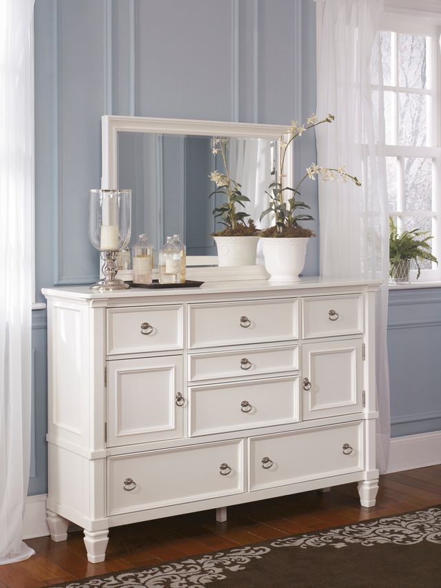 Millennium® By Ashley® Prentice White Bedroom Mirror-2