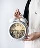 A & B Home White Table Clock-5