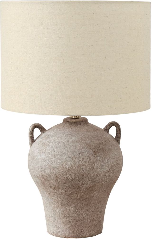 Monarch Specialties Inc. Beige Ceramic Table Lamp with Beige Shade-0