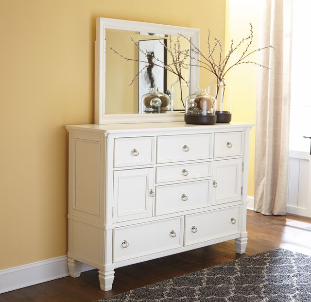 Millennium® By Ashley® Prentice White Bedroom Mirror-3