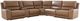 Signature Design by Ashley® DeepWakes 6-Piece Caramel Power Reclining Sectional with Storage Console-0