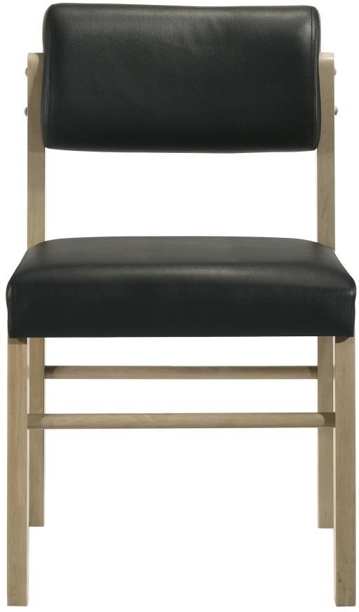 Coaster® Kehoe 2-Piece Black/Natural Oak Dining Side Chair Set-3