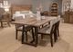 International Furniture Direct Natural Parota Chocolate Brown/Gray Upholstered Dining Side Chair-2