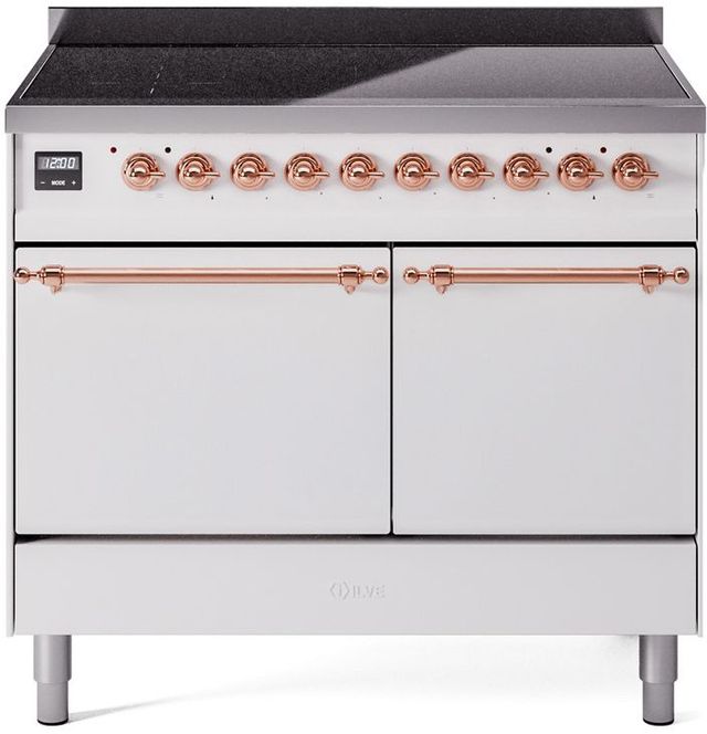 Ilve Nostalgie II 40" White Freestanding Induction Range Gerhard's