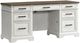 Intercon Drake French Oak/Rustic Gray Executive Desk-0