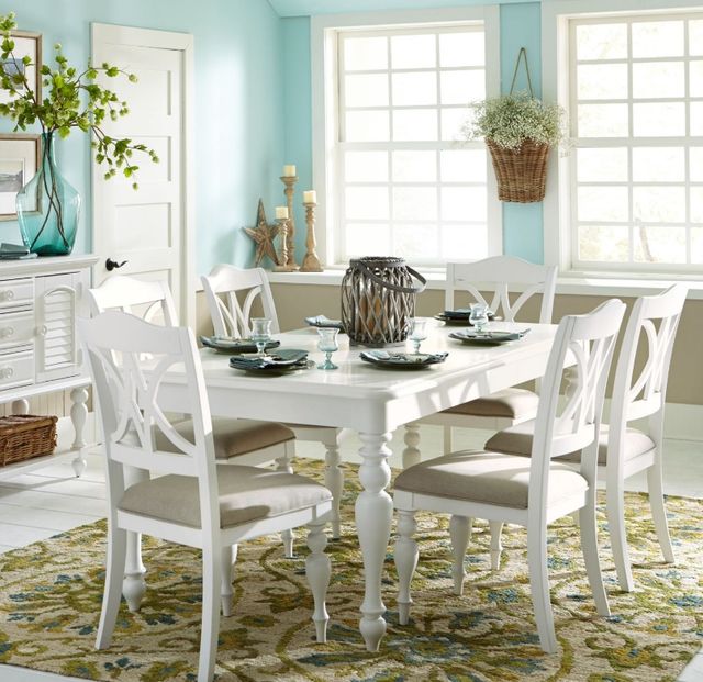 Liberty Furniture Summer House 7-Piece Gray/Oyster White Rectangular Dining Set-1