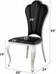 ACME Furniture Cyrene Black/Chrome Dining Side Chair -4