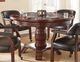 Steve Silver Co. Tournament Black Game Table with Medium Cherry Base-1