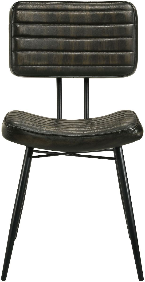 Coaster® Partridge 2-Piece Espresso/Black Padded Side Chairs-1